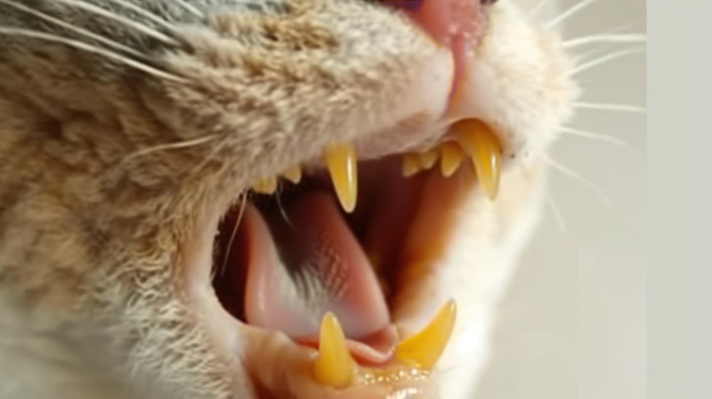 Yellow tint visible on the cat's nose